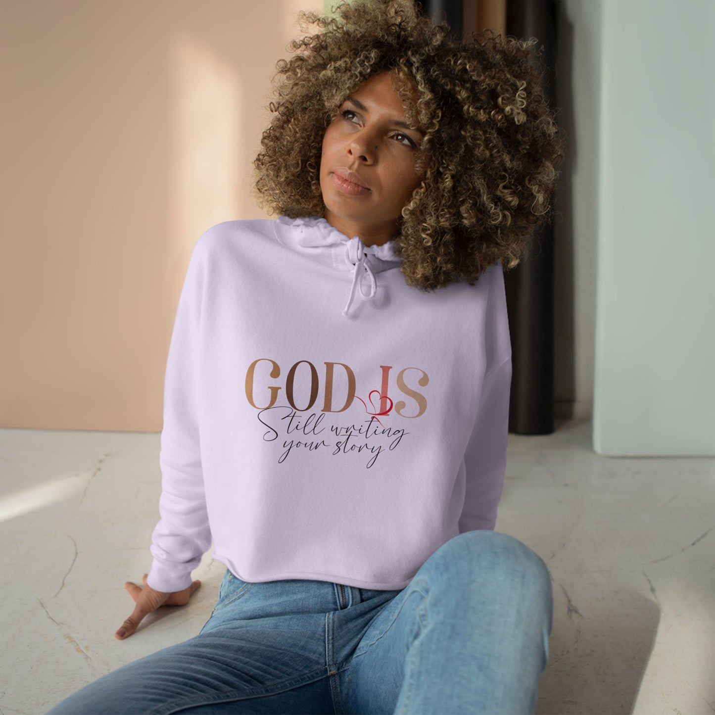 "God Is Still Writing Your Story" Crop Hoodie -