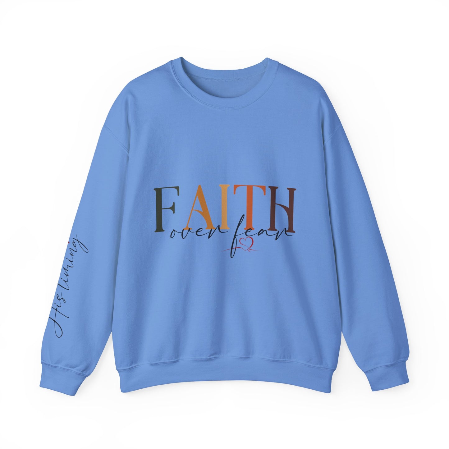 "Faith Over Fear" Inspirational Unisex Heavy Blend™ Crewneck Sweatshirt