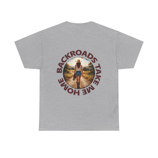 "Backroads Take Me Home" Unisex Cotton T-Shirt
