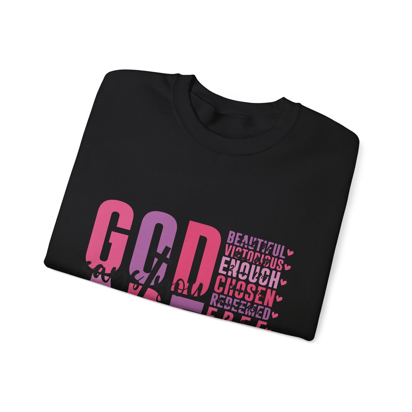 "God Says" Inspirational Crewneck Sweatshirt
