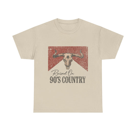 "90's Raised On Country Music" Unisex Cotton T-Shirt