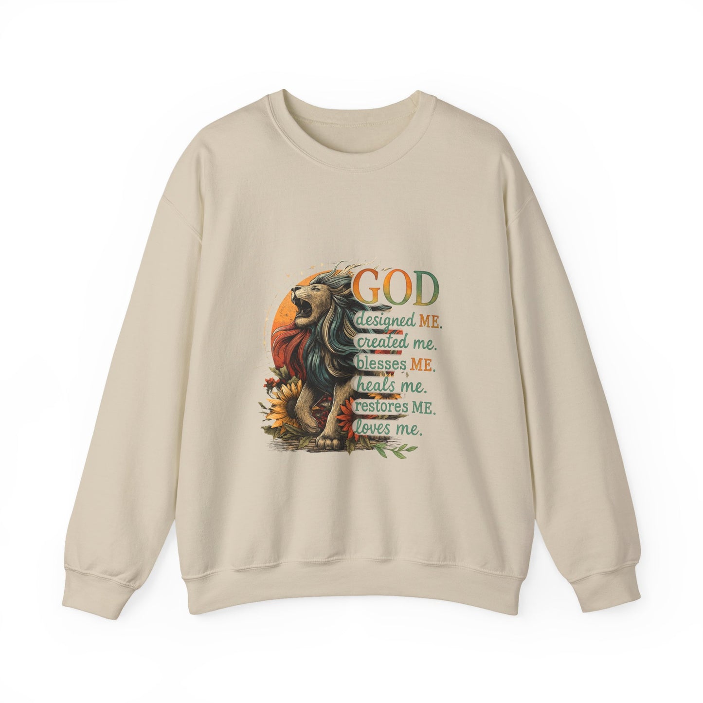 "God Created Me" Unisex Heavy Blend™ Crewneck Sweatshirt