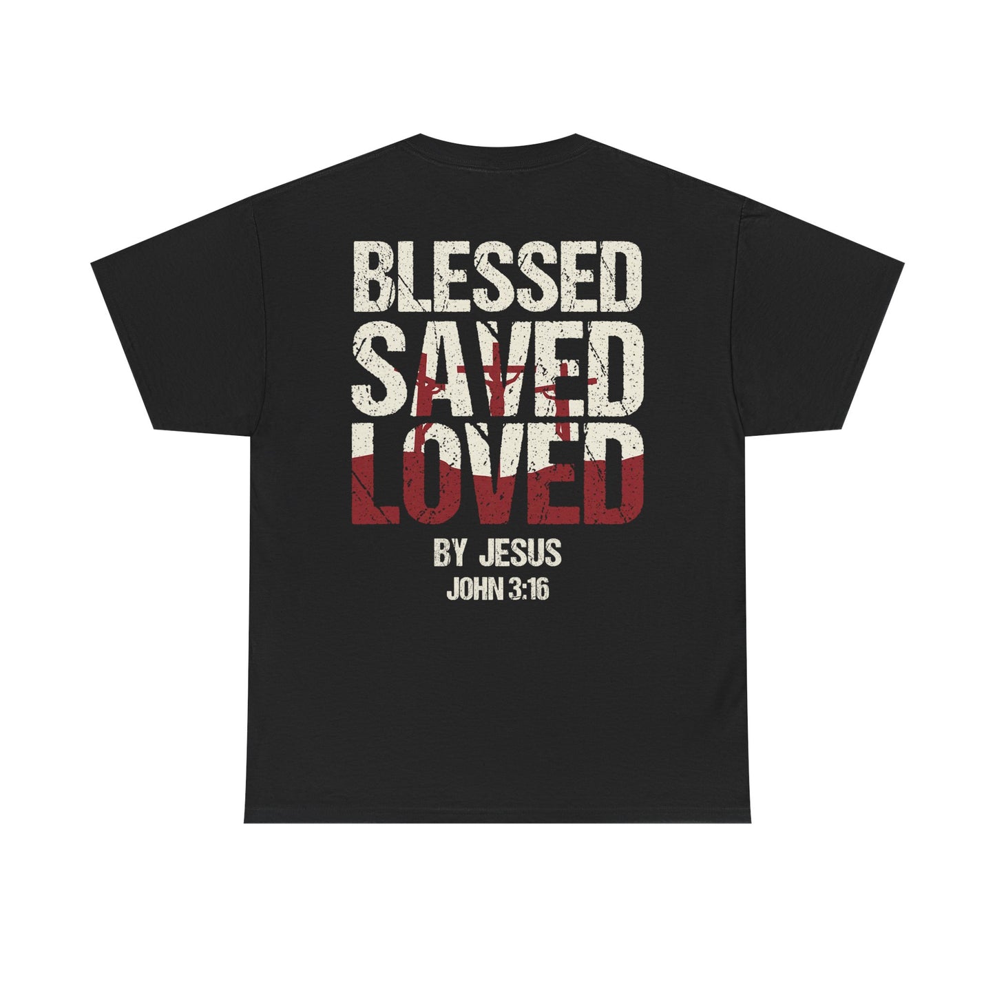 "Blessed Saved Loved" Unisex Cotton T-Shirt