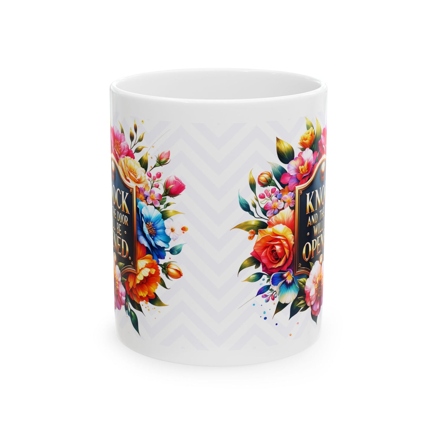 "The Door Will Be Opened" Mug