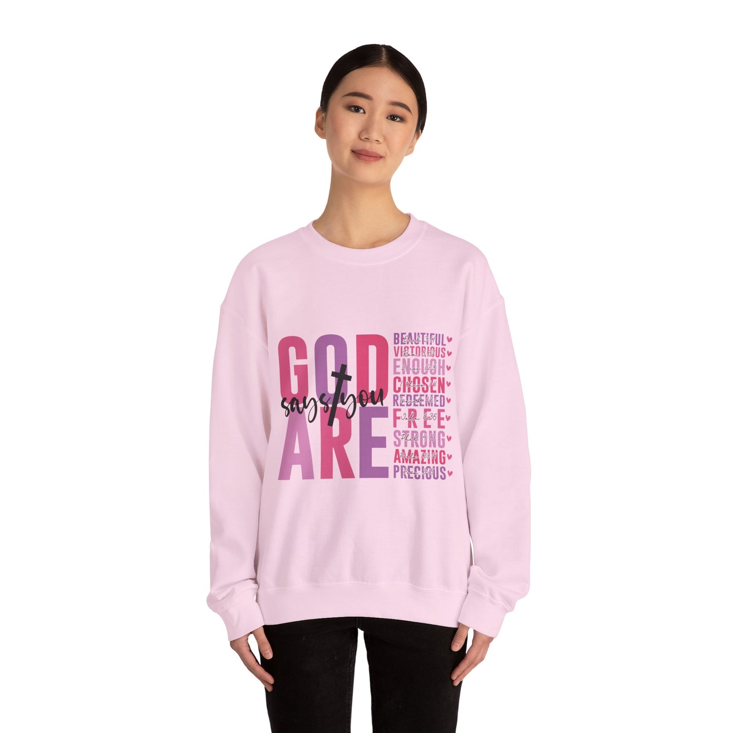 "God Says" Inspirational Crewneck Sweatshirt