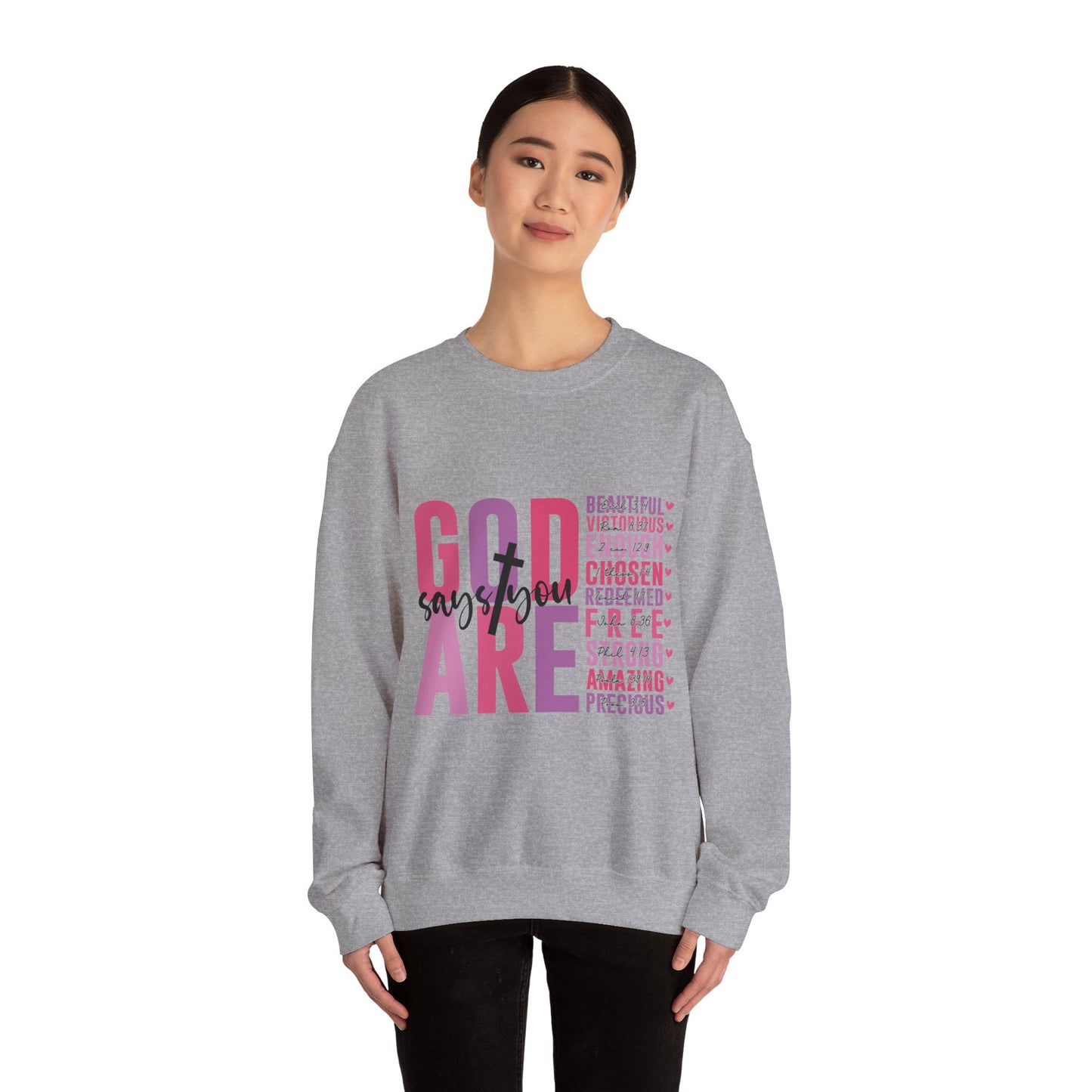 "God Says" Inspirational Crewneck Sweatshirt