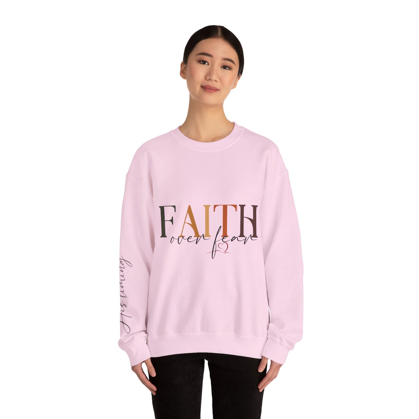 "Faith Over Fear" Inspirational Unisex Heavy Blend™ Crewneck Sweatshirt