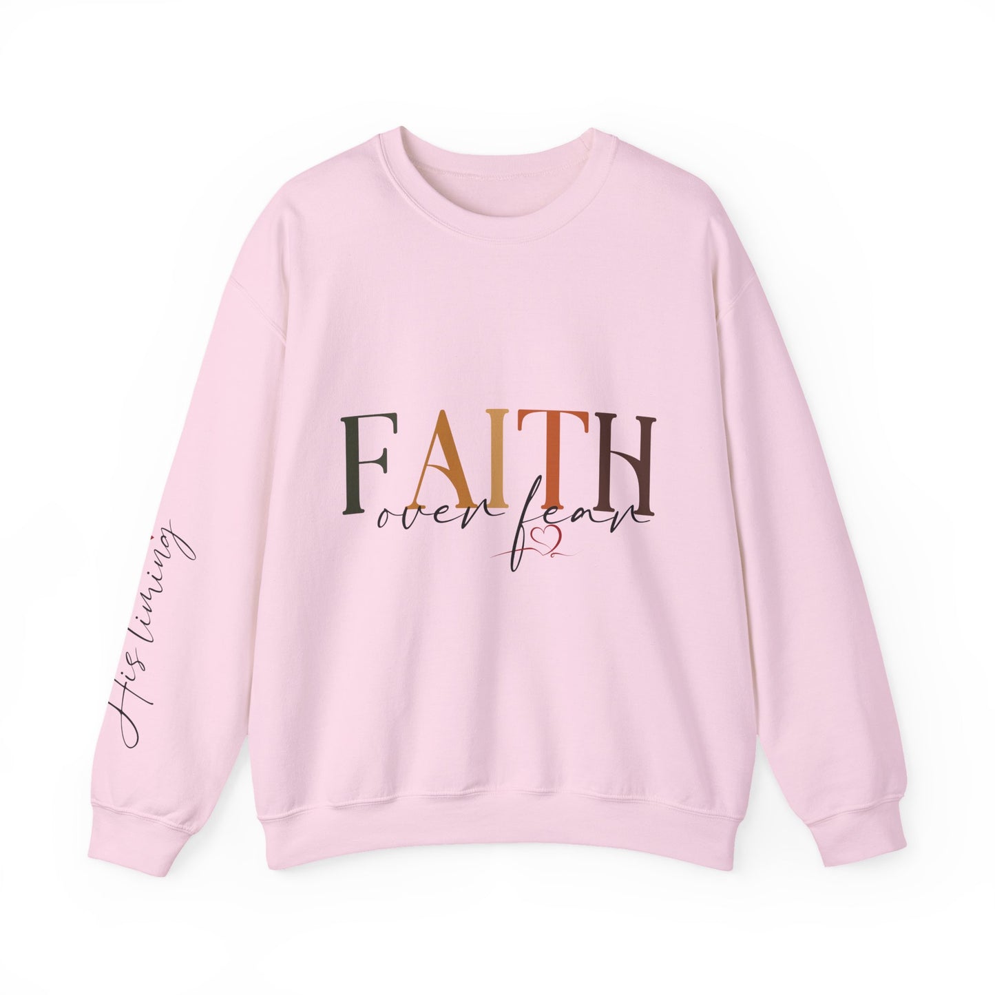 "Faith Over Fear" Inspirational Unisex Heavy Blend™ Crewneck Sweatshirt