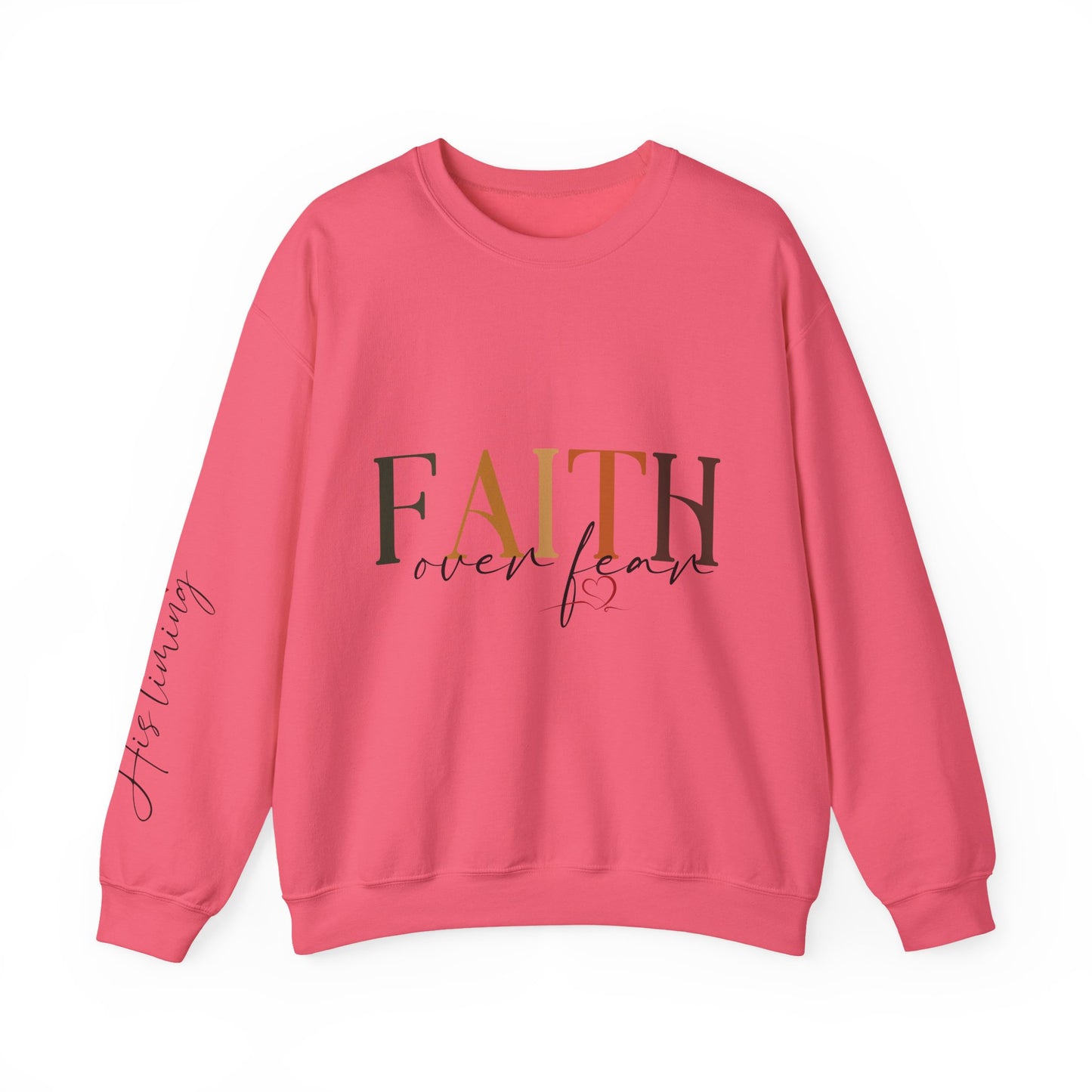 "Faith Over Fear" Inspirational Unisex Heavy Blend™ Crewneck Sweatshirt