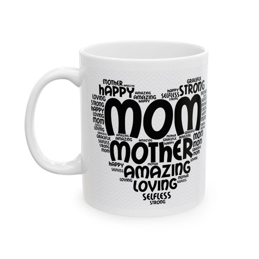 "Mom Word Art" Mug