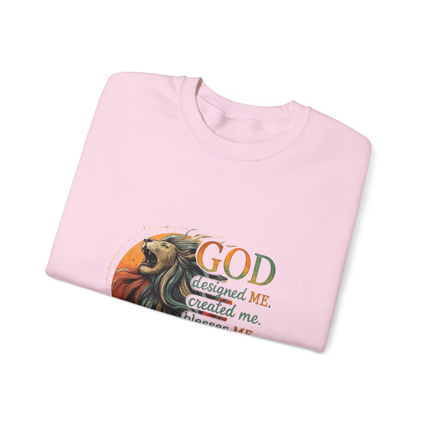 "God Created Me" Unisex Heavy Blend™ Crewneck Sweatshirt