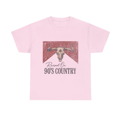 "90's Raised On Country Music" Unisex Cotton T-Shirt