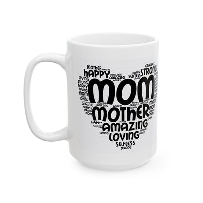 "Mom Word Art" Mug