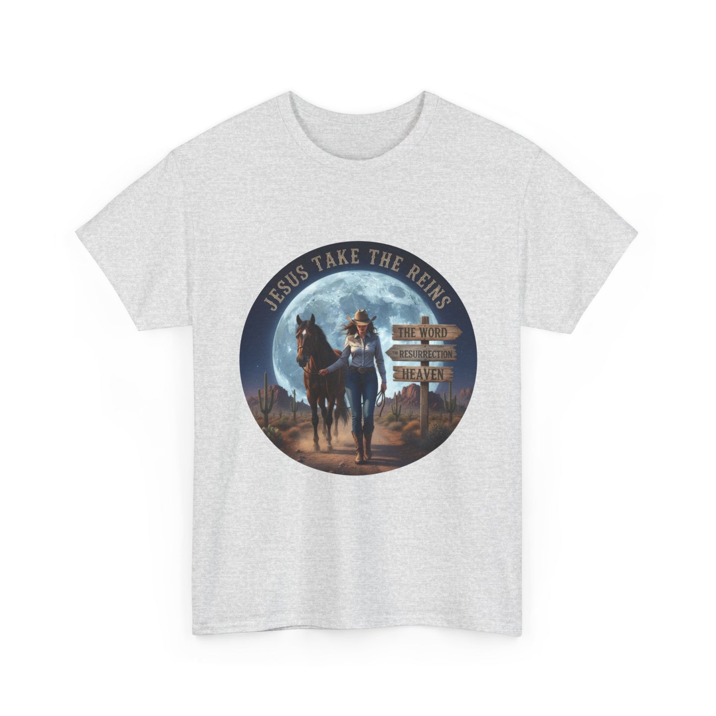 "Jesus Take The Reins" Unisex Heavy Cotton T-Shirt