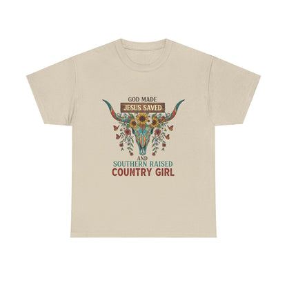 "God Made, Jesus Saved, Southern Raised" Unisex T-Shirt