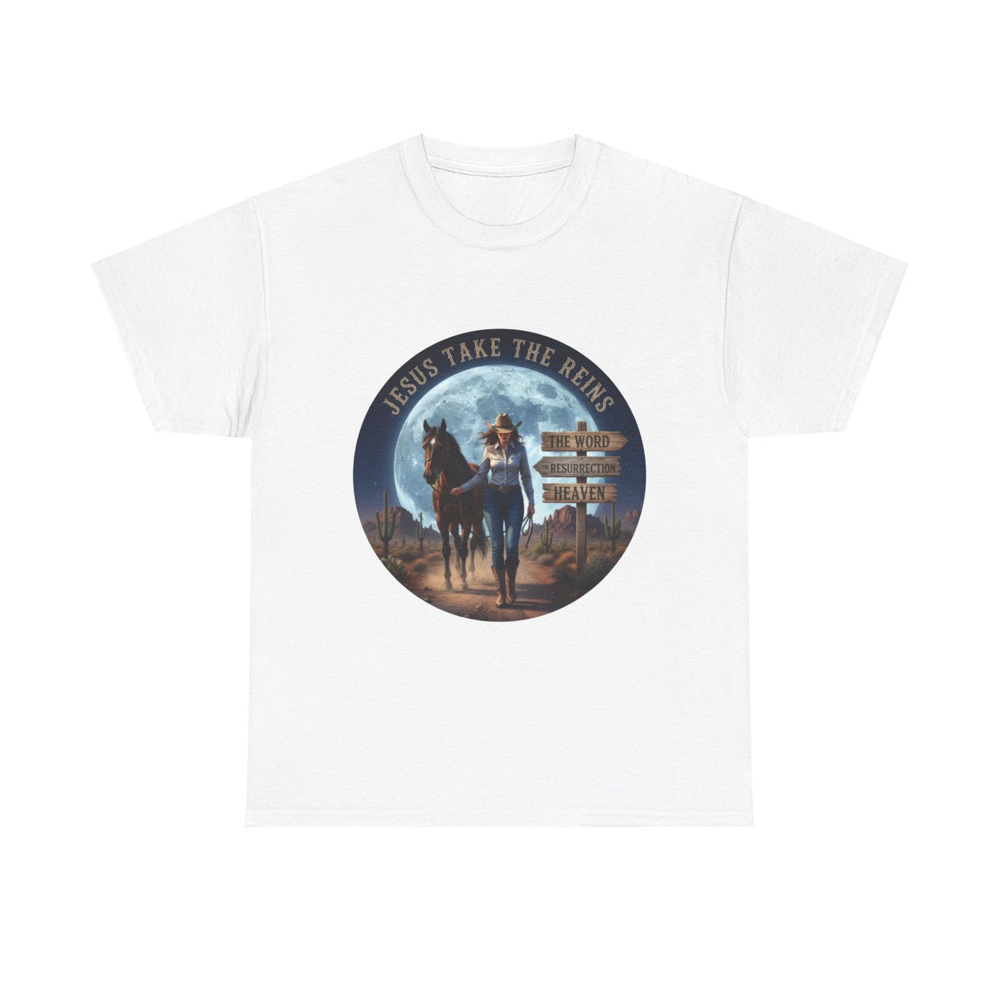 "Jesus Take The Reins" Unisex Heavy Cotton T-Shirt