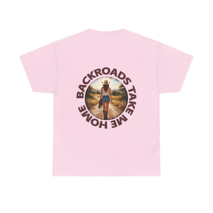 "Backroads Take Me Home" Unisex Cotton T-Shirt