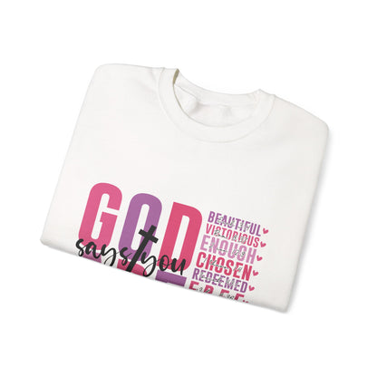 "God Says" Inspirational Crewneck Sweatshirt