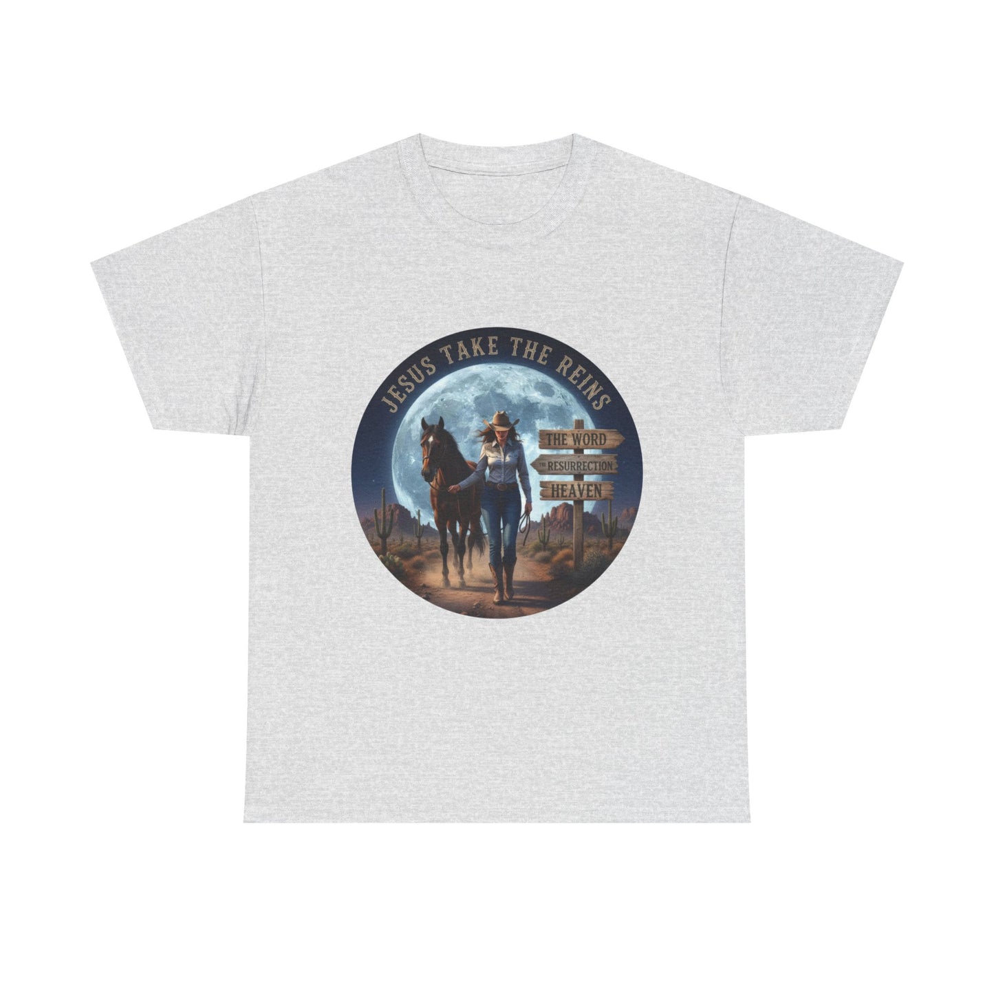 "Jesus Take The Reins" Unisex Heavy Cotton T-Shirt