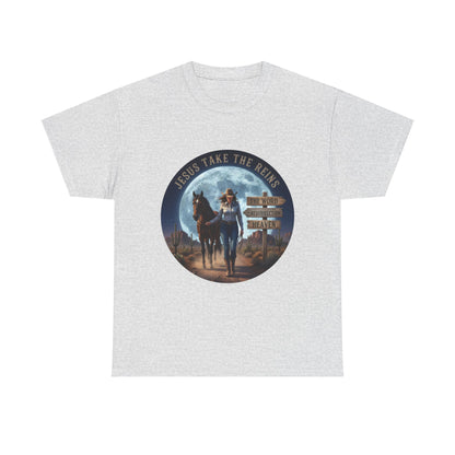 "Jesus Take The Reins" Unisex Heavy Cotton T-Shirt