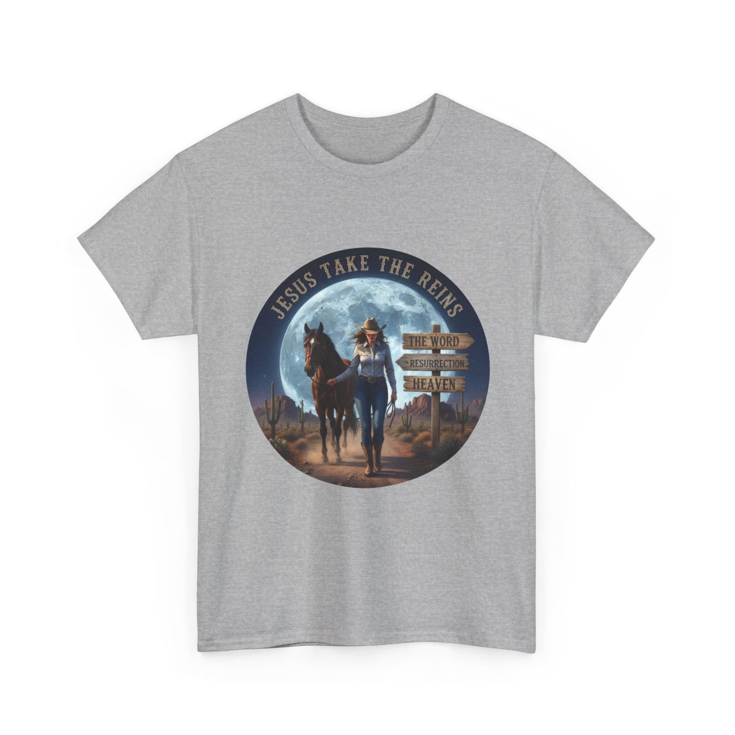 "Jesus Take The Reins" Unisex Heavy Cotton T-Shirt