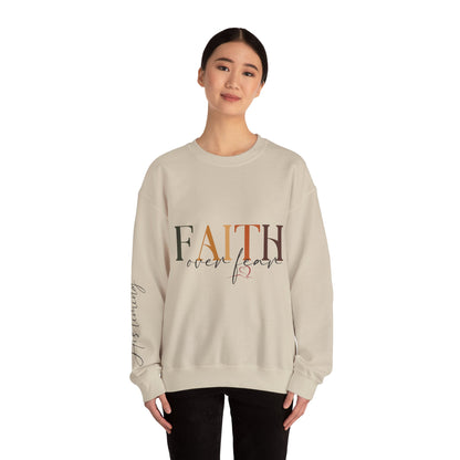"Faith Over Fear" Inspirational Unisex Heavy Blend™ Crewneck Sweatshirt