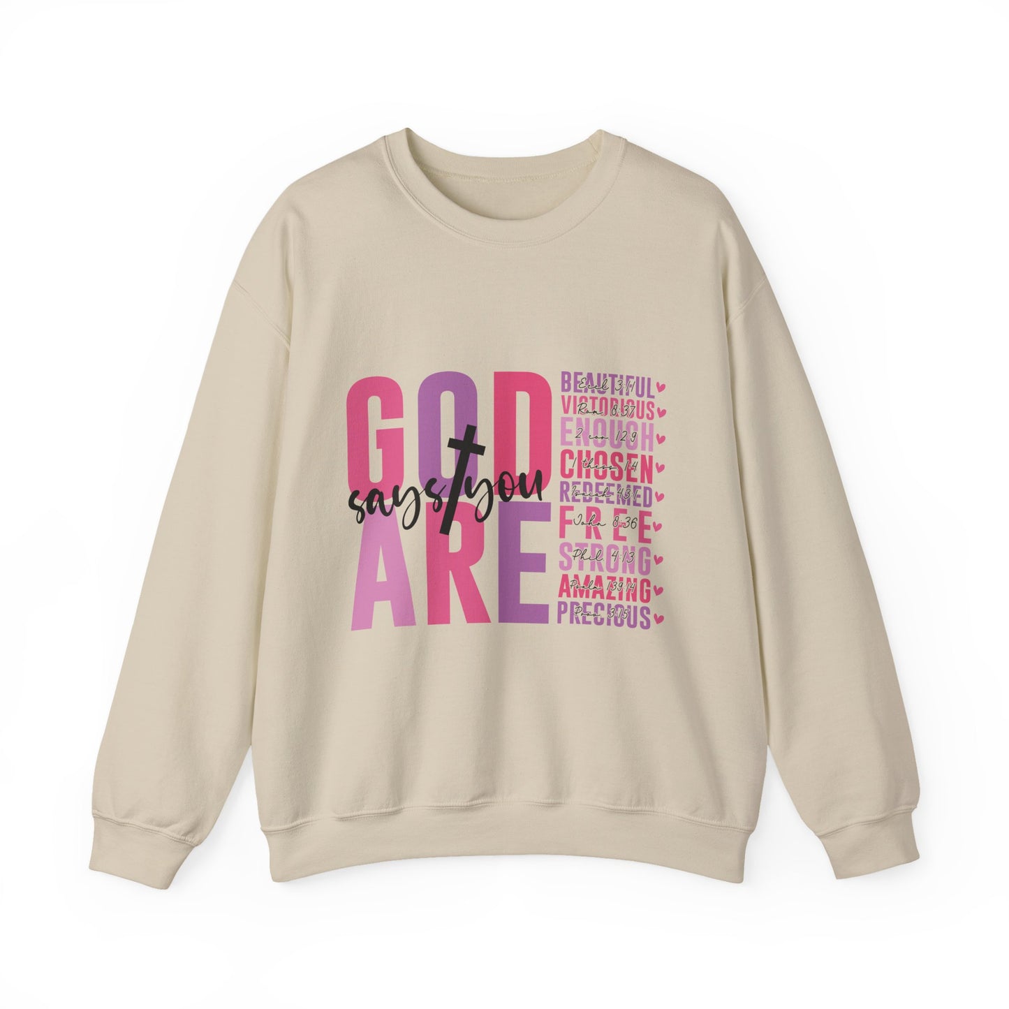 "God Says" Inspirational Crewneck Sweatshirt