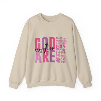 "God Says" Inspirational Crewneck Sweatshirt