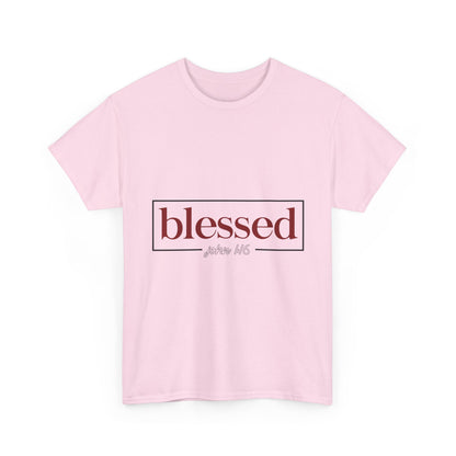 Blessed Script Tee — "blessed" Psalm 116 Inspirational Christian T-Shirt