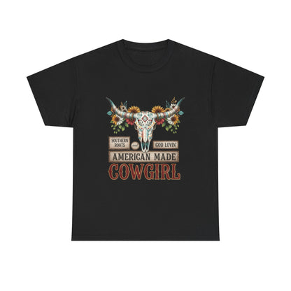 "American Made Cowgirl" Unisex T-Shirt