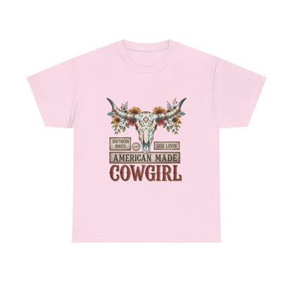 "American Made Cowgirl" Unisex T-Shirt