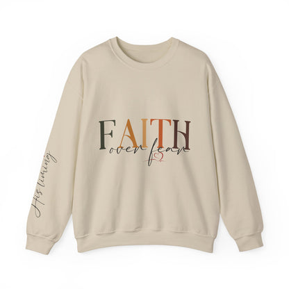 "Faith Over Fear" Inspirational Unisex Heavy Blend™ Crewneck Sweatshirt
