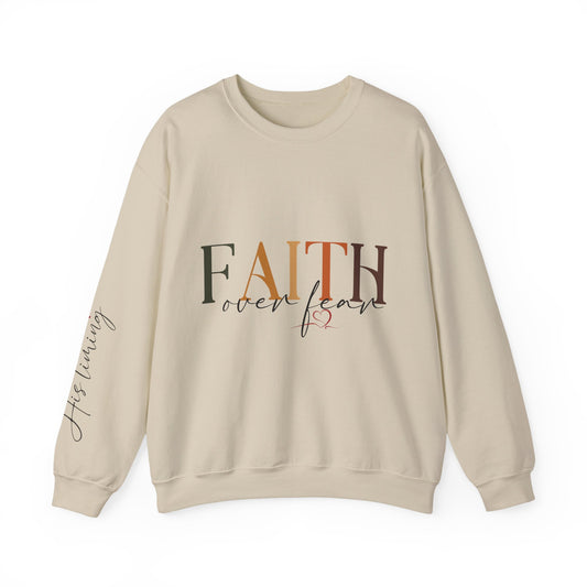 "Faith Over Fear" Inspirational Unisex Heavy Blend™ Crewneck Sweatshirt