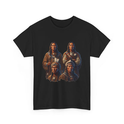 "Native American 4 Different Tribal Chiefs" Unisex T-Shirt