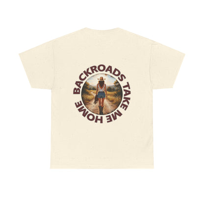 "Backroads Take Me Home" Unisex Cotton T-Shirt