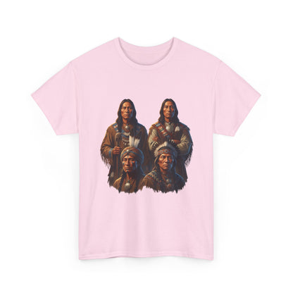 "Native American 4 Different Tribal Chiefs" Unisex T-Shirt