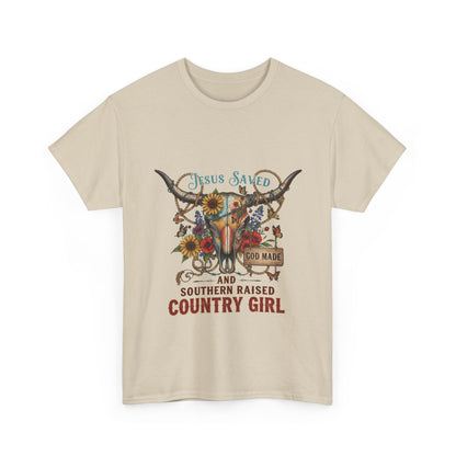 "Jesus Saved, God Made & Southern Raised" Unisex T‑Shirt