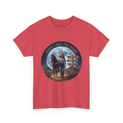 "Jesus Take The Reins" Unisex Heavy Cotton T-Shirt