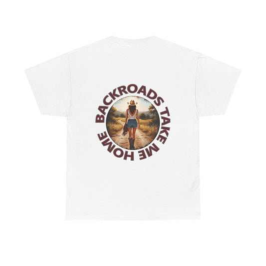"Backroads Take Me Home" Unisex Cotton T-Shirt
