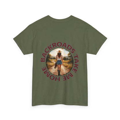 "Backroads Take Me Home" Unisex Cotton T-Shirt