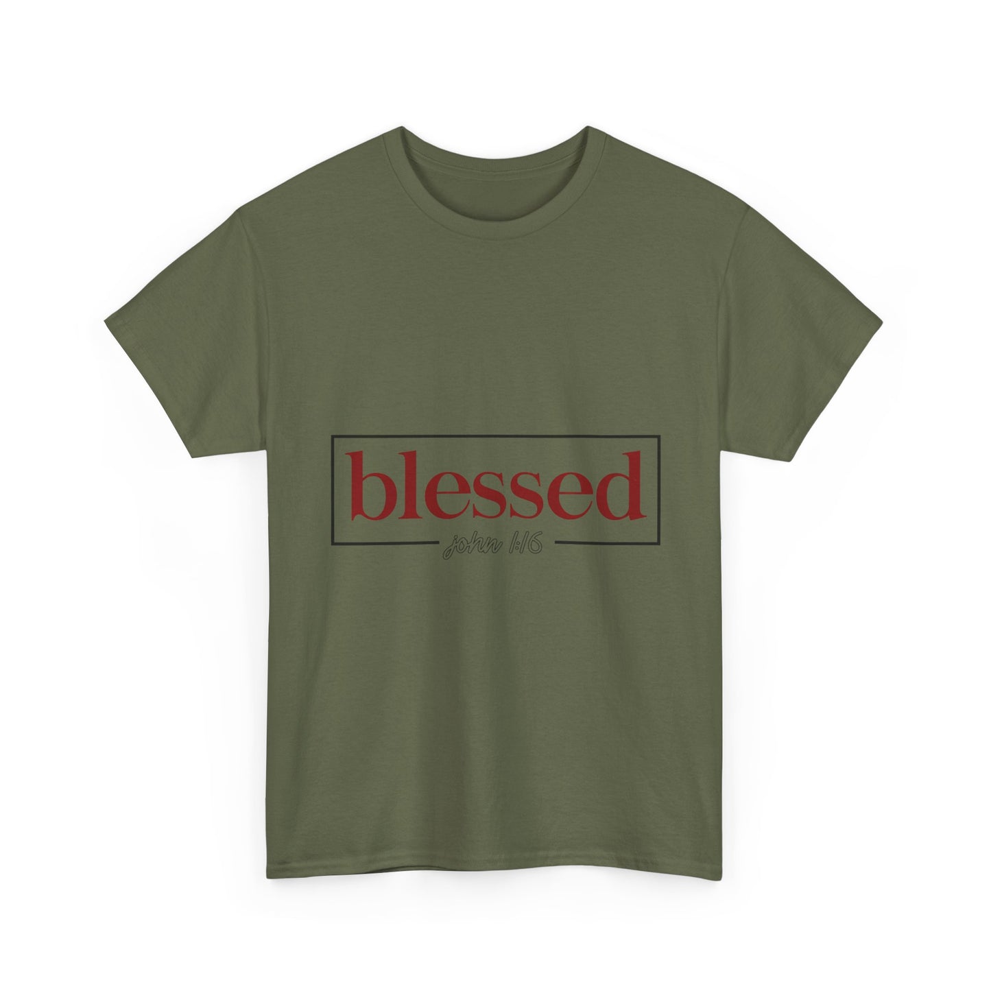 Blessed Script Tee — "blessed" Psalm 116 Inspirational Christian T-Shirt
