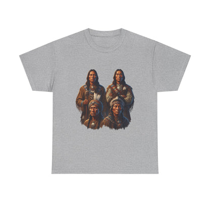 "Native American 4 Different Tribal Chiefs" Unisex T-Shirt