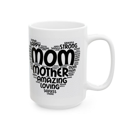 "Mom Word Art" Mug