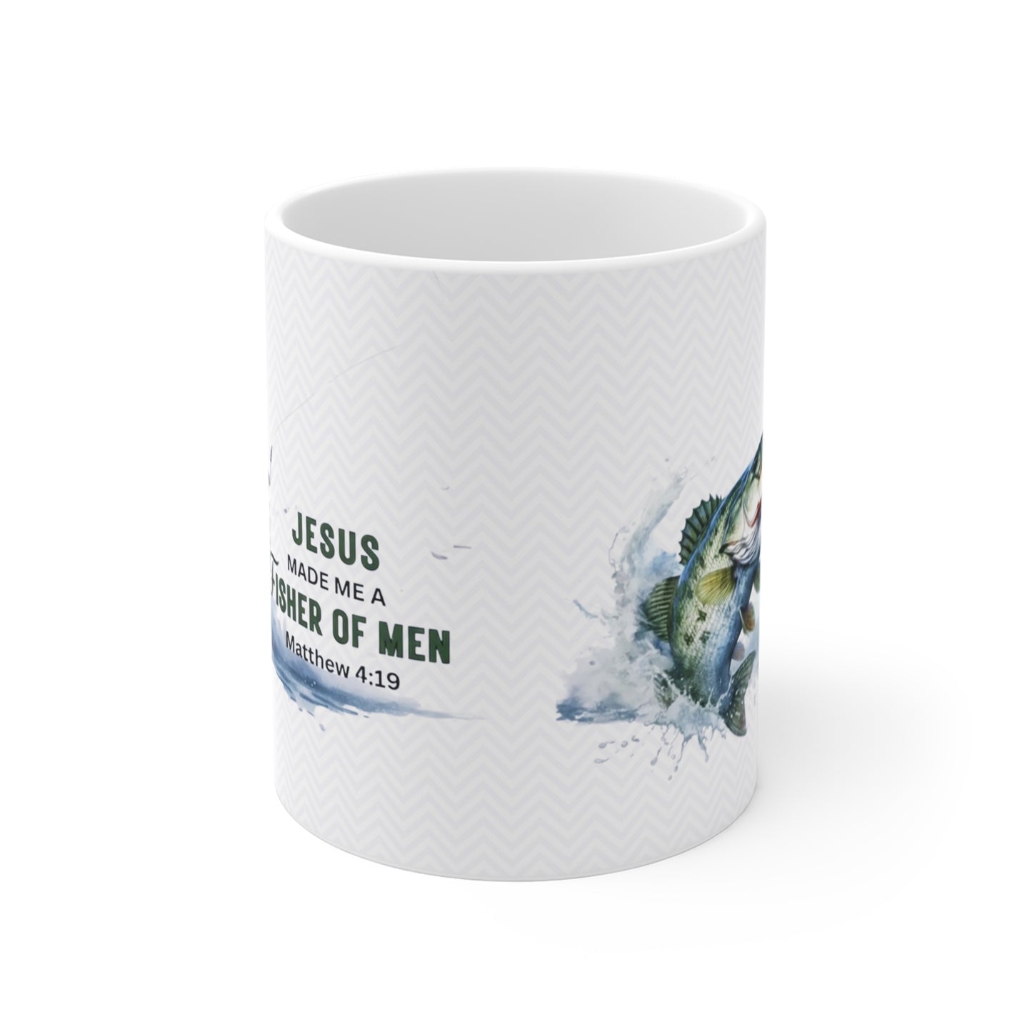 “Jesus Made Me a Fisher of Men” Ceramic Coffee Cup (11 oz)