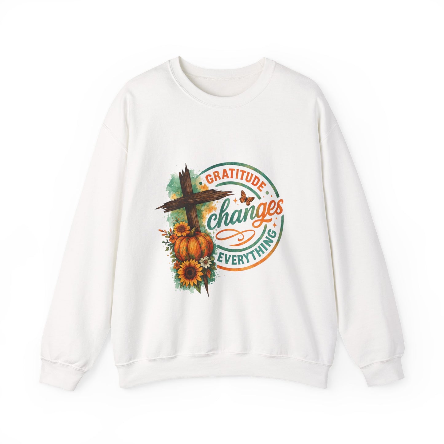 "Gratitude Changes Everything" Cozy Crewneck Sweatshirt