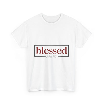 Blessed Script Tee — "blessed" Psalm 116 Inspirational Christian T-Shirt
