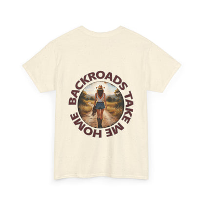 "Backroads Take Me Home" Unisex Cotton T-Shirt