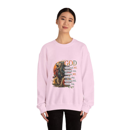 "God Created Me" Unisex Heavy Blend™ Crewneck Sweatshirt