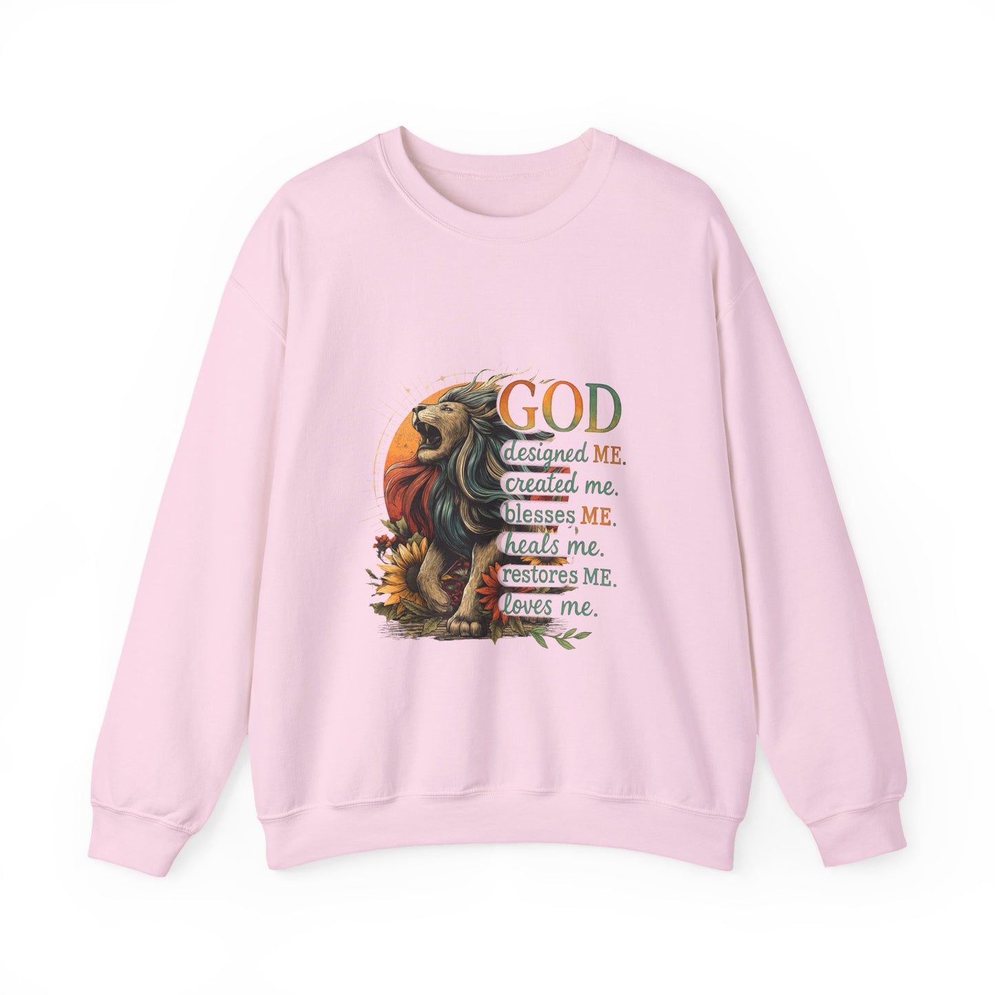 "God Created Me" Unisex Heavy Blend™ Crewneck Sweatshirt