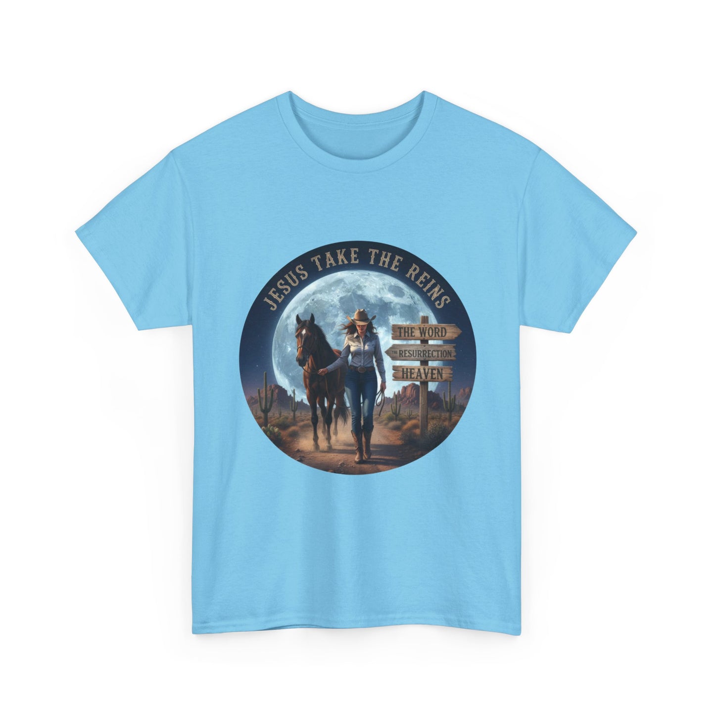 "Jesus Take The Reins" Unisex Heavy Cotton T-Shirt